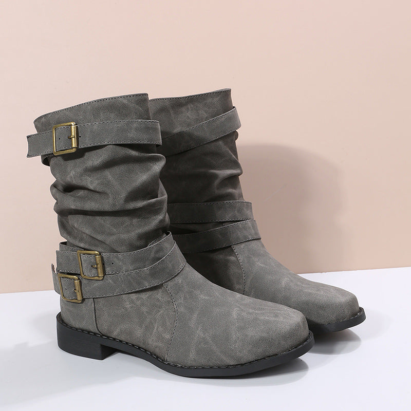 Bottes Cavalières Souples à Talons Plats
