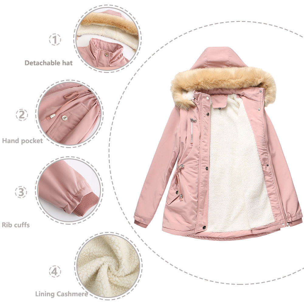 Manteau à capuche amovible