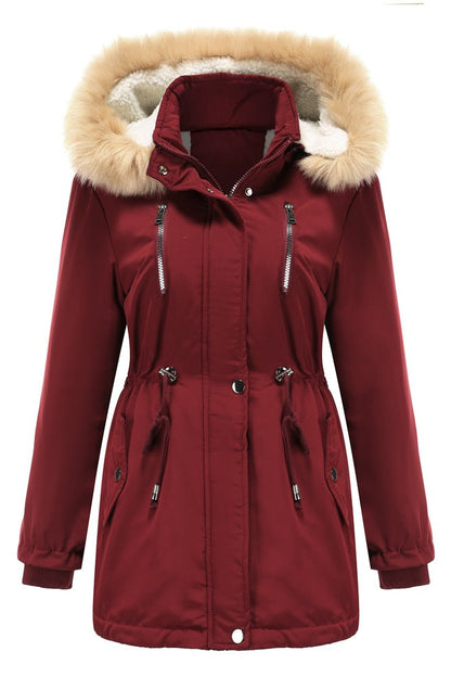 Manteau à capuche amovible