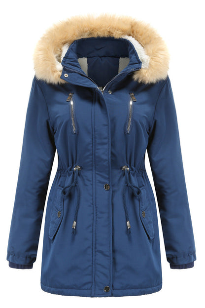 Manteau à capuche amovible