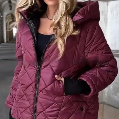 Veste courte légère et chaude à capuche