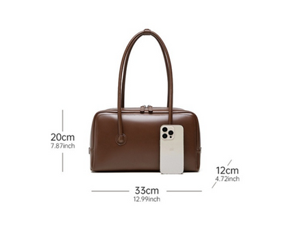 Sac Bowling Minimaliste en cuir véritable