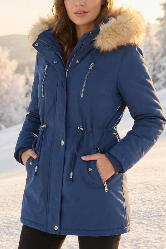 Manteau à capuche amovible