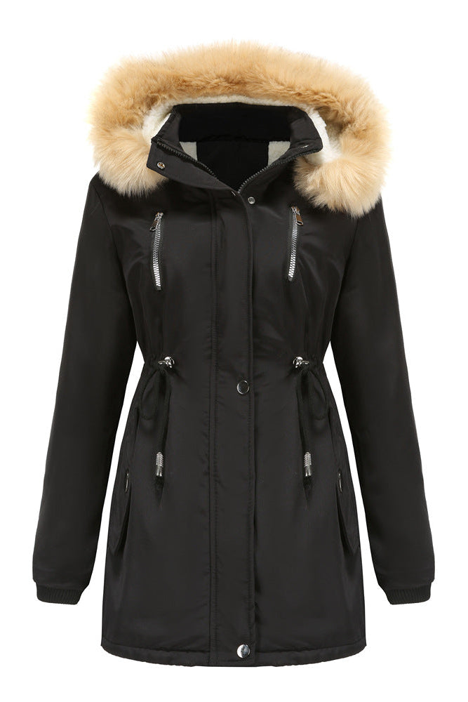 Manteau à capuche amovible