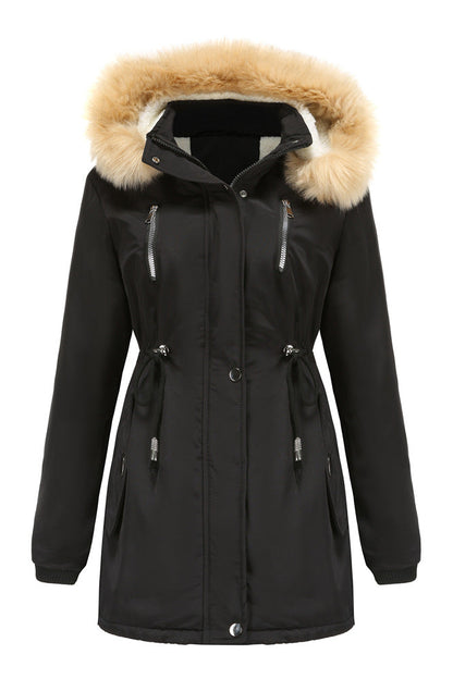 Manteau à capuche amovible