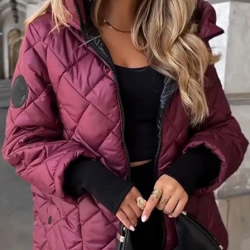 Veste courte légère et chaude à capuche